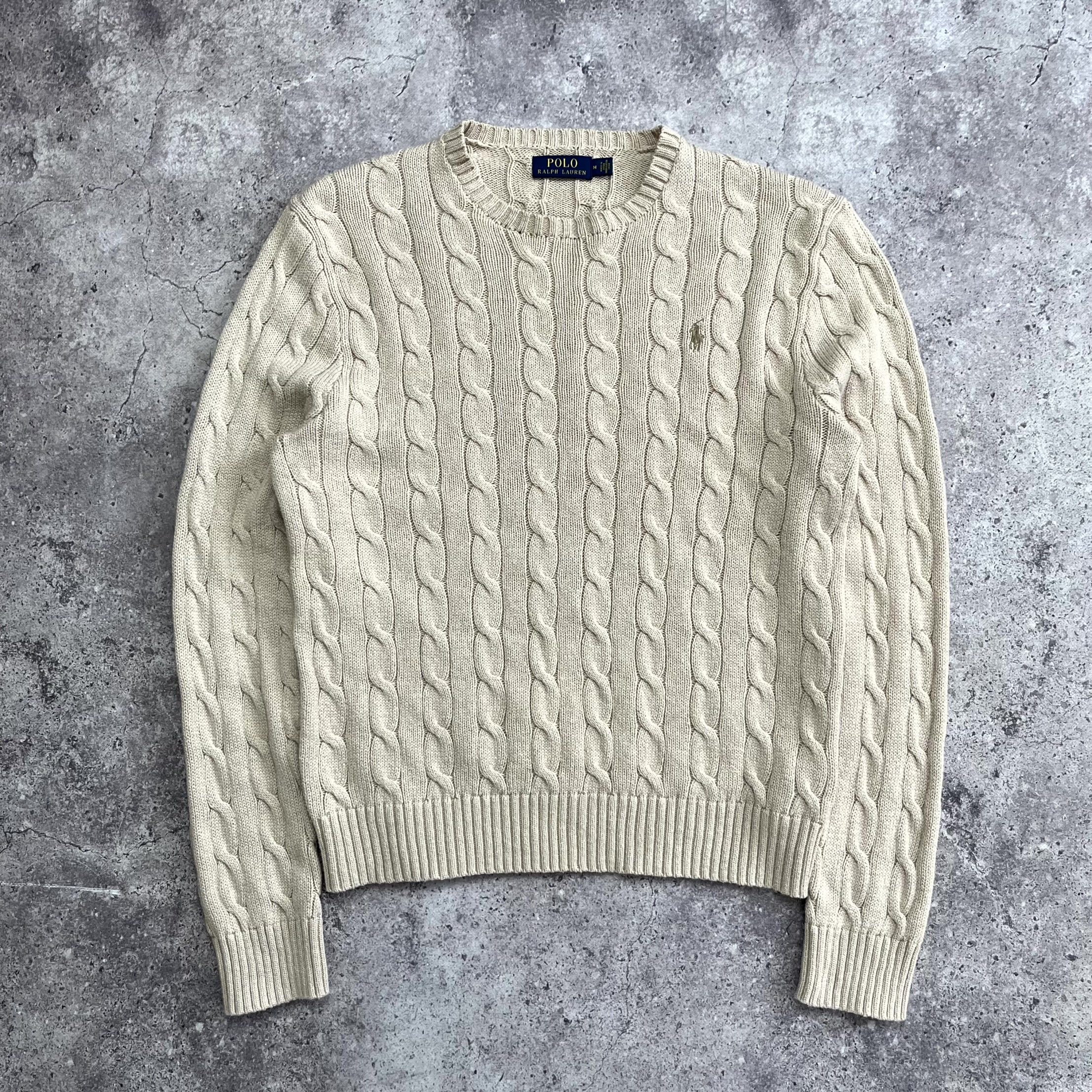 Polo Ralph Lauren Polo Ralph Lauren Cable Knit Cotton Biege Sweater Size M Size US M / EU 48-50 / 2 - 1 Thumbnail