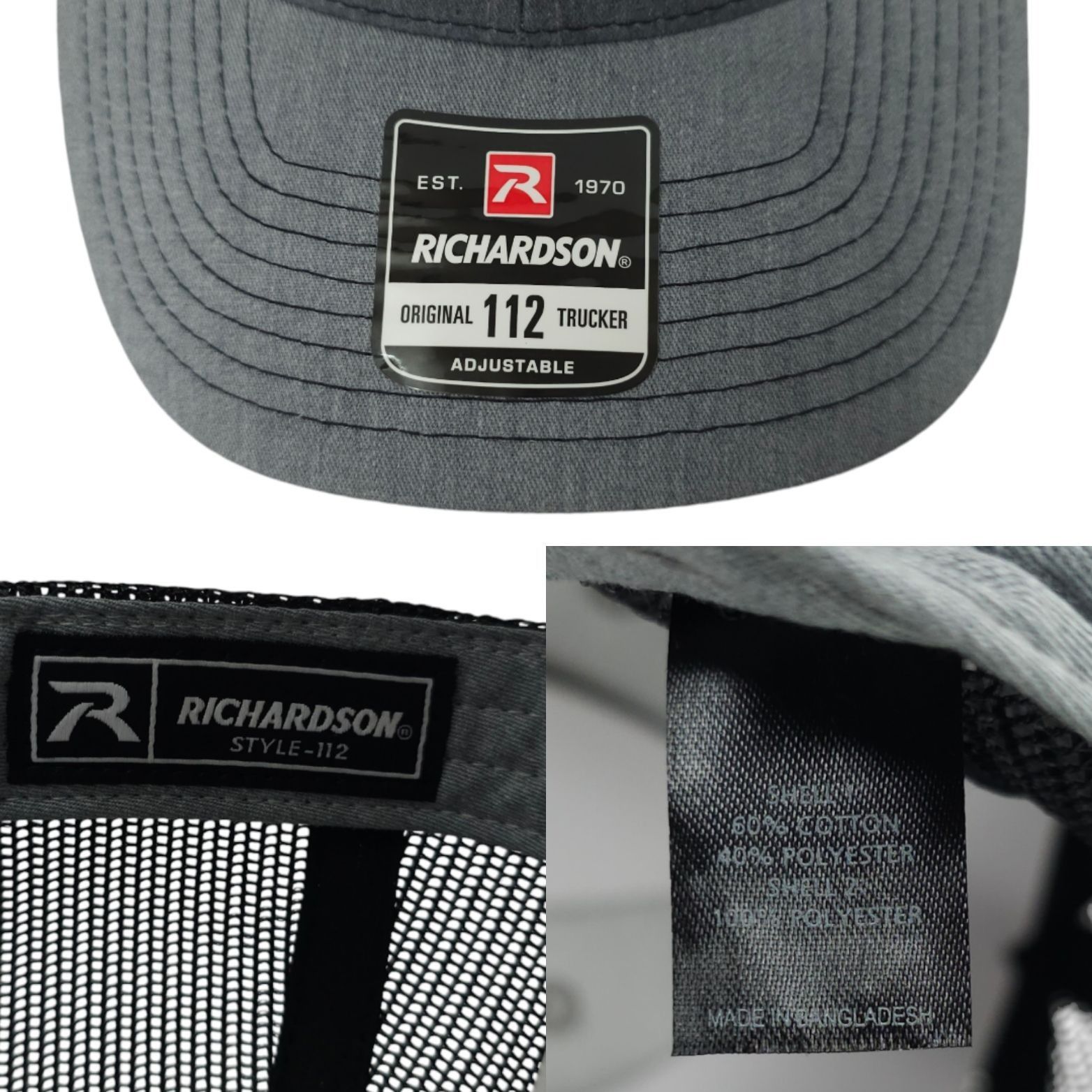 Richardson Barnes Marine Embroidered Logo Mesh Snapback Cap Trucker Hat Size ONE SIZE - 8 Thumbnail
