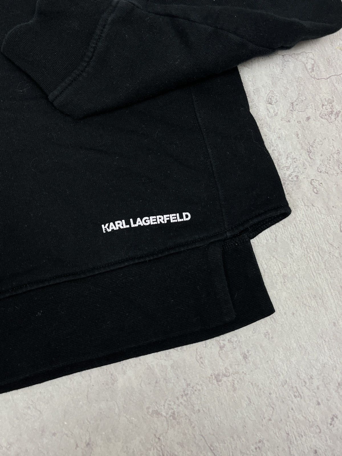 Karl Lagerfeld Women’s Karl Lagerfeld Big Central Logo Black Hoodie Size XS / US 0-2 / IT 36-38 - 11 Thumbnail