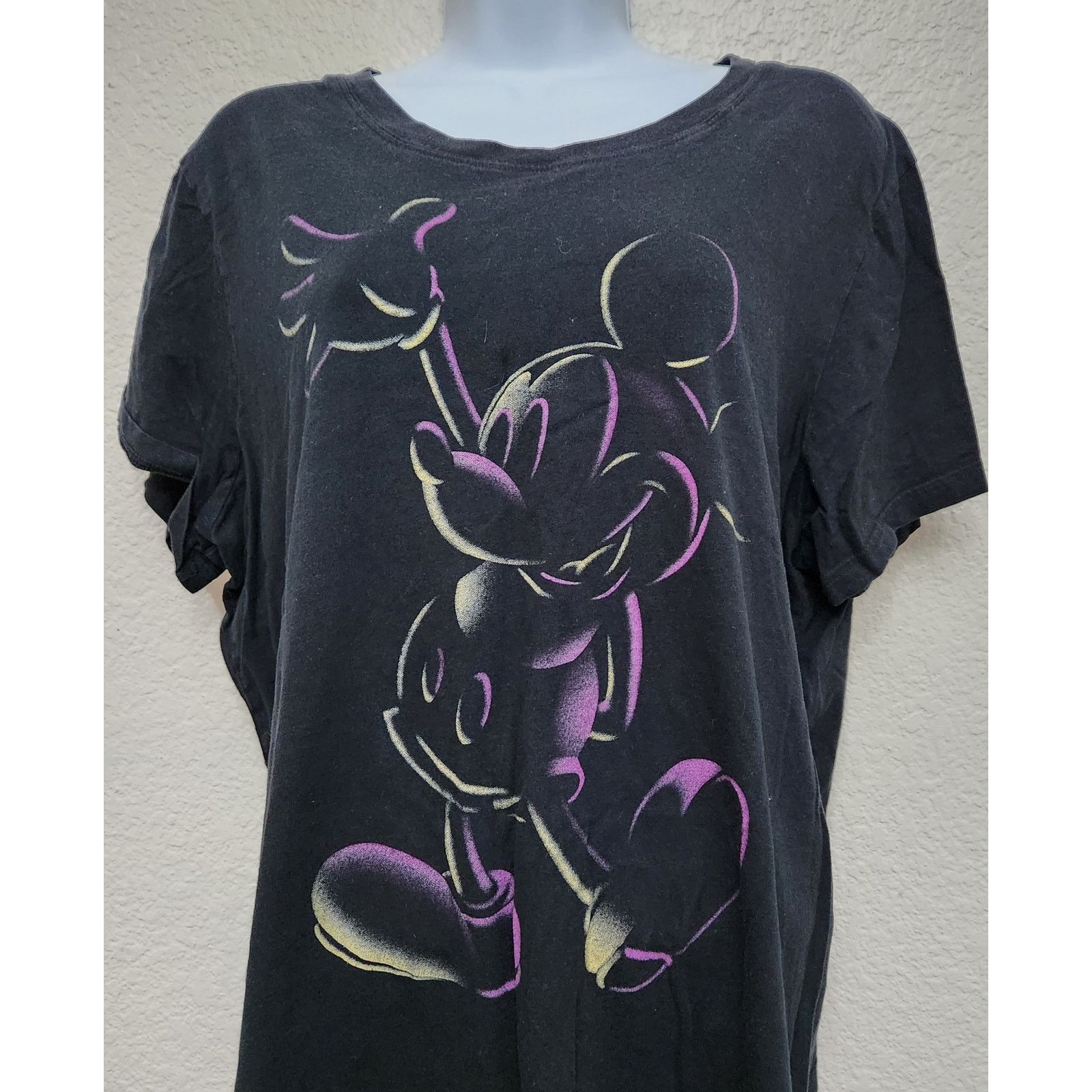 Other Disney Parks Black Purple Mickey Mouse Graphic Shirt XL Size XL / US 12-14 / IT 48-50 - 2 Thumbnail
