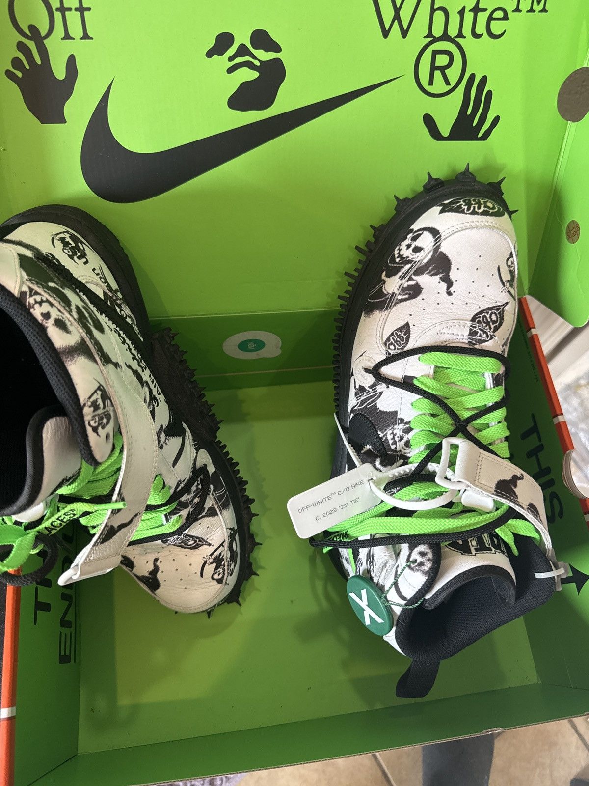 Nike × Off-White Air Force 1 mid SP LTHR grim reaper Size US 11.5 / EU 44-45 - 9 Thumbnail