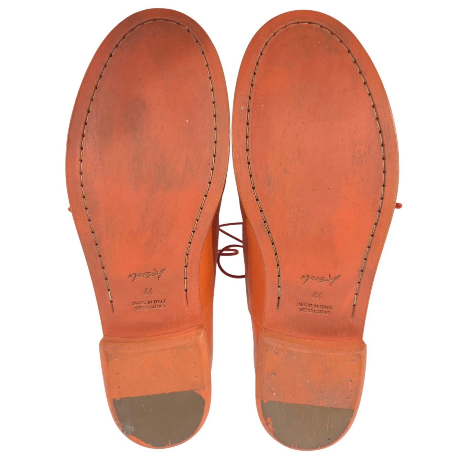 Marsell Marsell Grained Leather Derby Shoes US 11 EU 44 Mens Orange Size US 11 / EU 44 - 8 Thumbnail