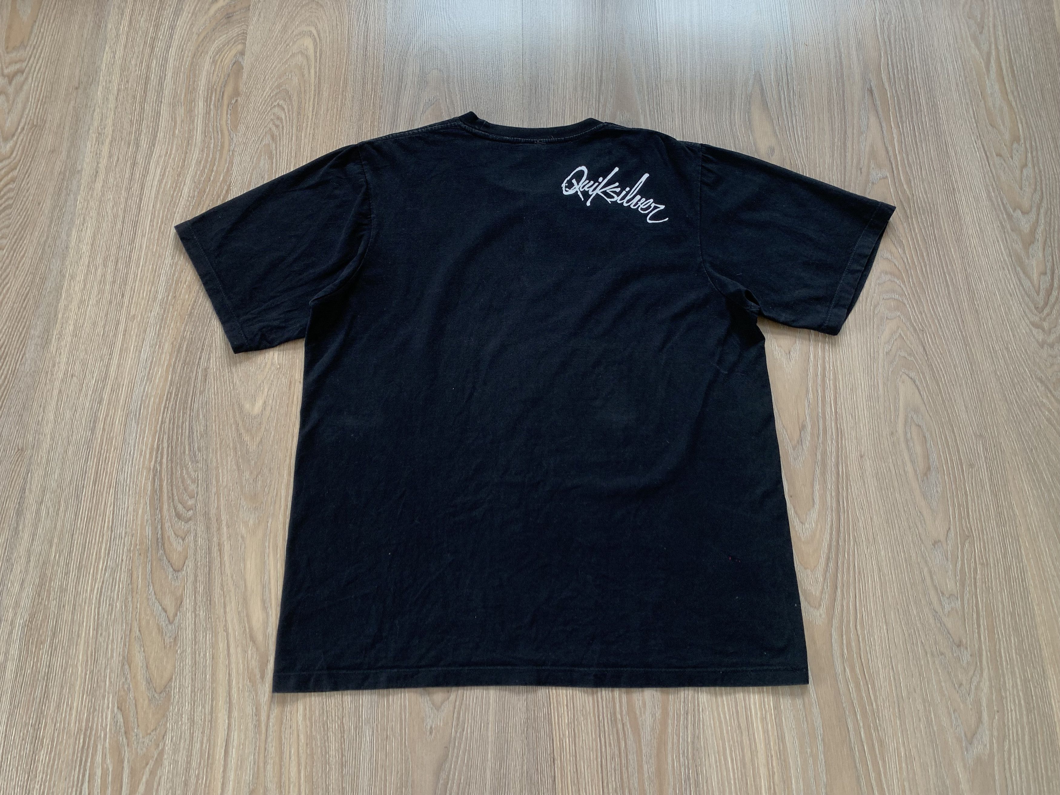 Quicksilver Vintage Quicksilver Cotton Black Printed T Shirt Size US XL / EU 56 / 4 - 3 Thumbnail