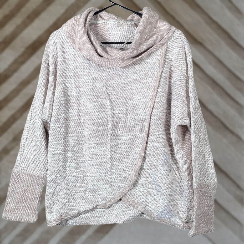 Calvin Klein Calvin Klein Womens Sweatshirt Tan Blush Long Sleeve Wrapped Cowl Neck Stretch M Size M / US 6-8 / IT 42-44 - 1 Thumbnail