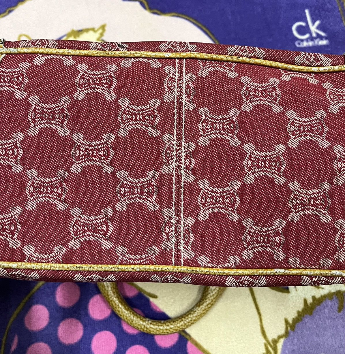 Celine Vintage CELINE PARIS Monogram Handbag x Rare Size ONE SIZE - 9 Thumbnail