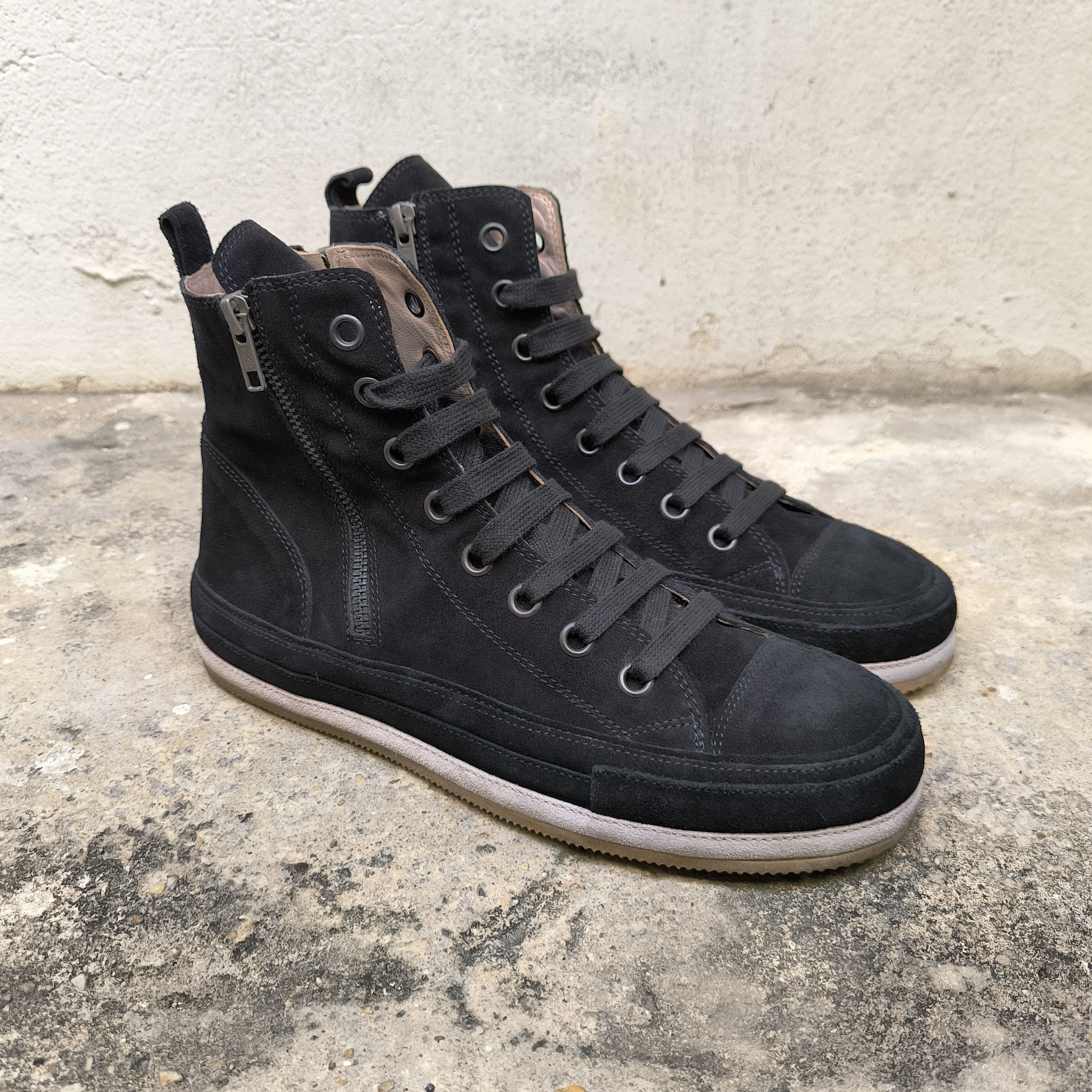 Ann Demeulemeester ANN DEMEULEMEESTER "SCAMOSCIATO GLICINE + NERO" Size US 7 / EU 40 - 3 Thumbnail