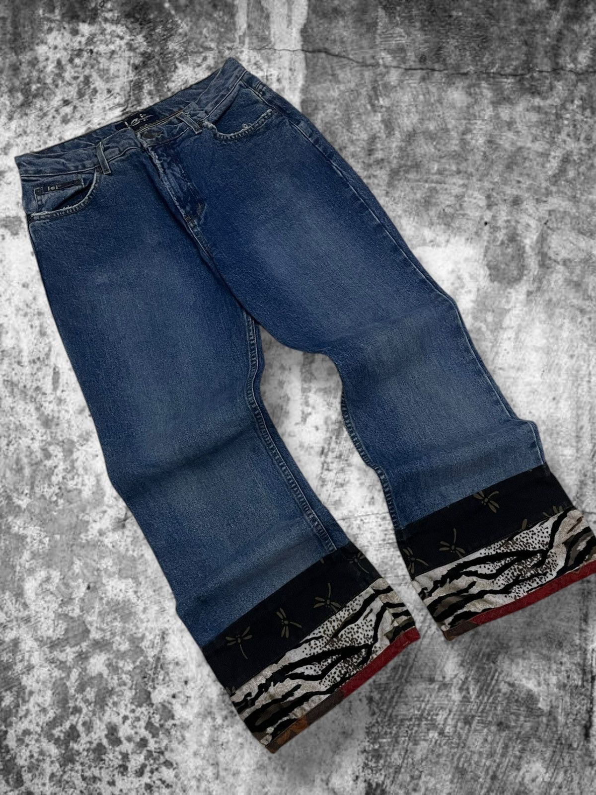 Japanese Brand Vintage Designer Life Energey Inteligence Flared Art Jean Size US 30 / EU 46 - 2 Thumbnail