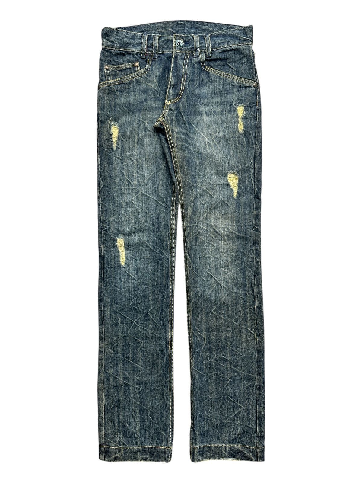 Hedi Slimane Metallic Gold Glitter Indigo Denim Jeans Size US 30 / EU 46 - 1 Thumbnail
