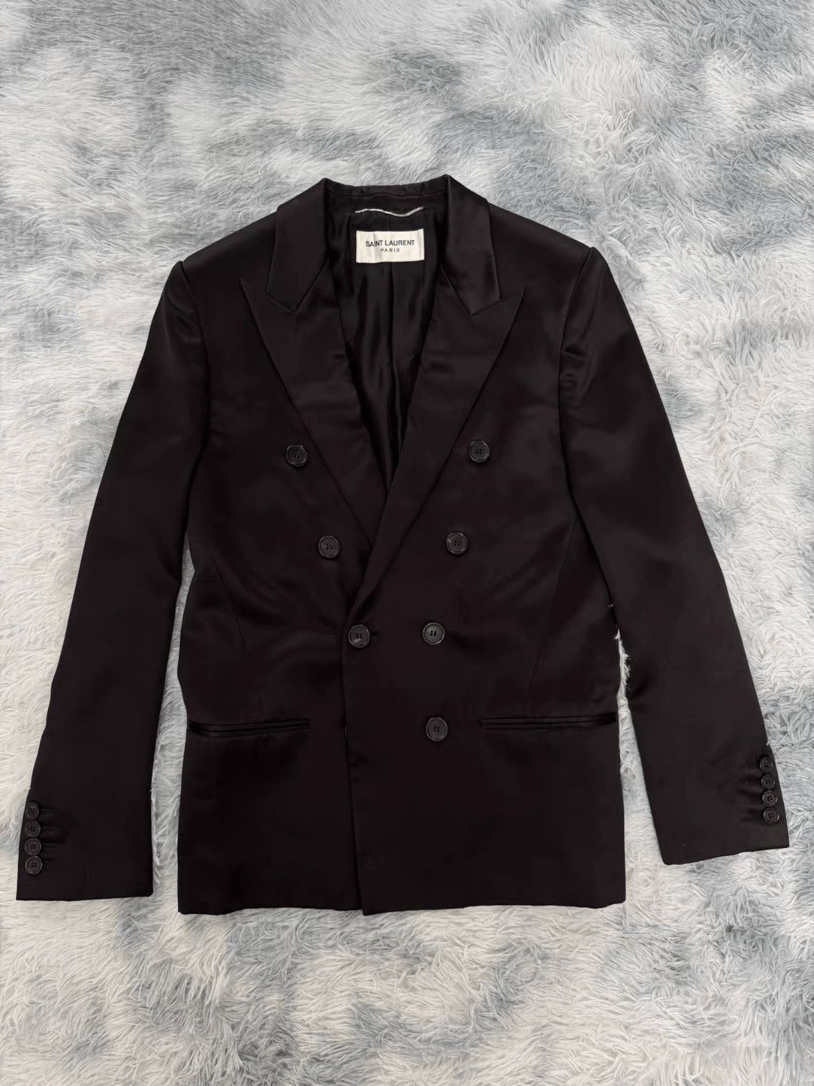 Saint Laurent Paris Saint Laurent Paris Sz 48 Saint Laurent Paris Silk Blazer Size US M / EU 48-50 / 2 - 1 Thumbnail