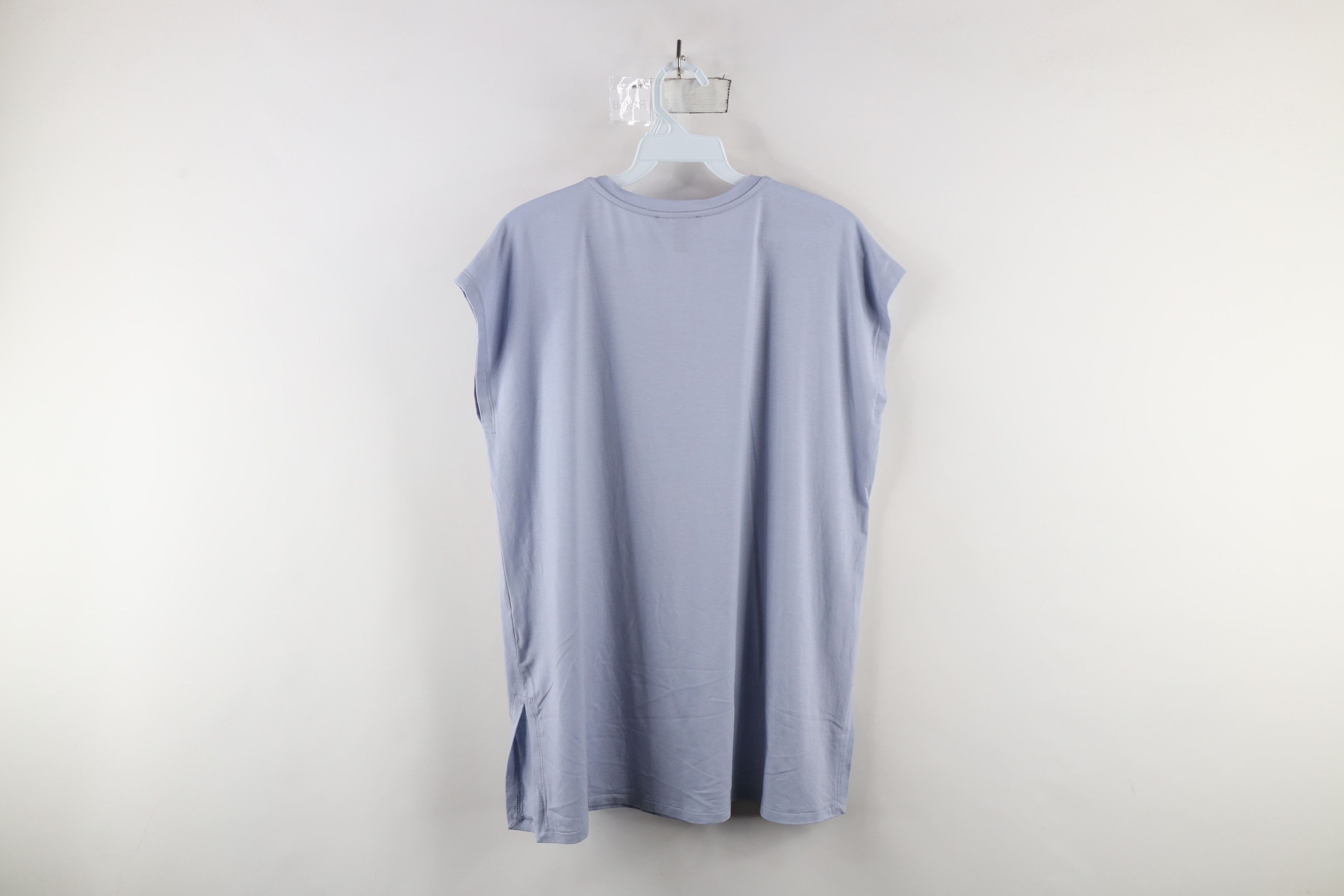 Eileen Fisher × Vintage Eileen Fisher Sleeveless Oversized Baggy T-Shirt Periwinkle Size XXS / US 00 / IT 34 - 7 Thumbnail