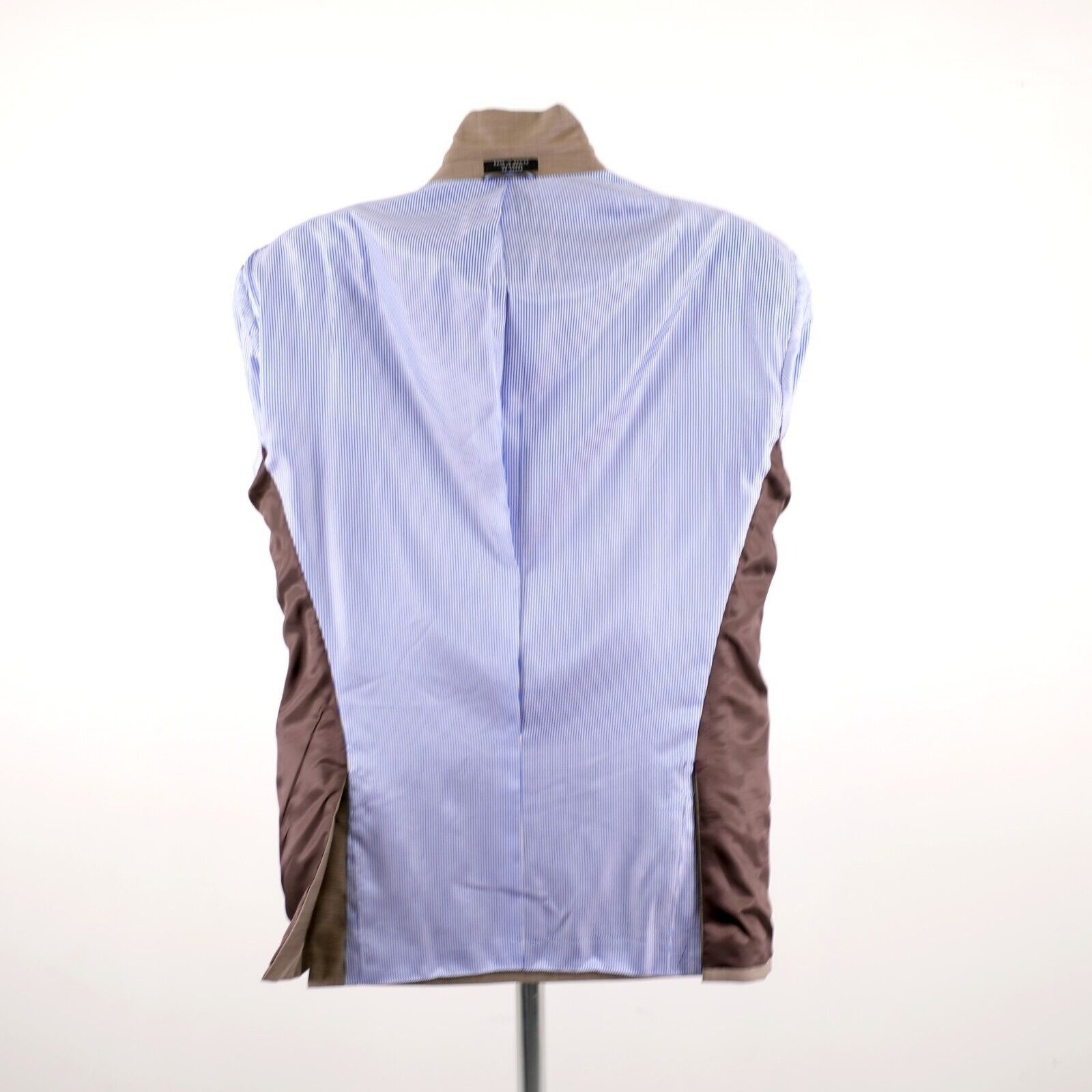 Tommy Hilfiger Tommy Hilfiger Brown Tan Sharkskin Wool 44R 2 Button Blazer Size 44R - 11 Thumbnail