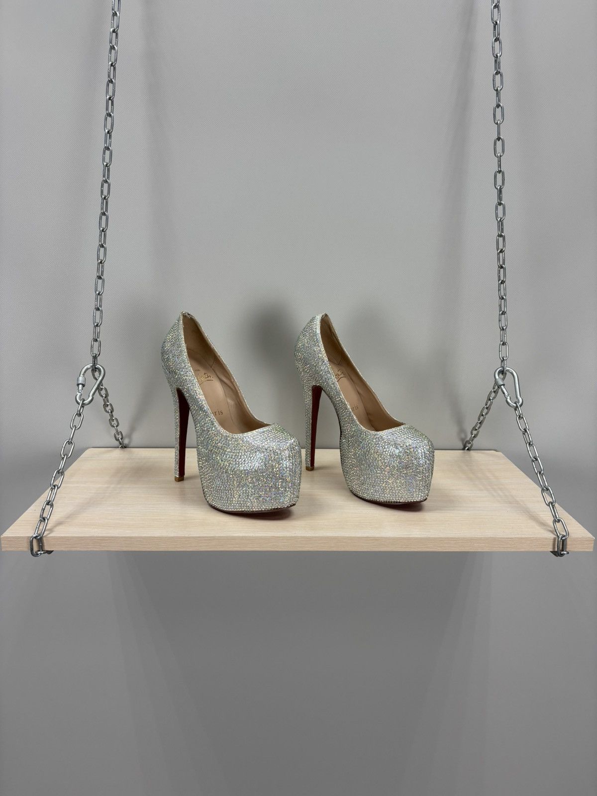 Christian Louboutin Womens heels Christian Louboutin Size 36 Color Gray Size US 6 / IT 36 - 1 Thumbnail