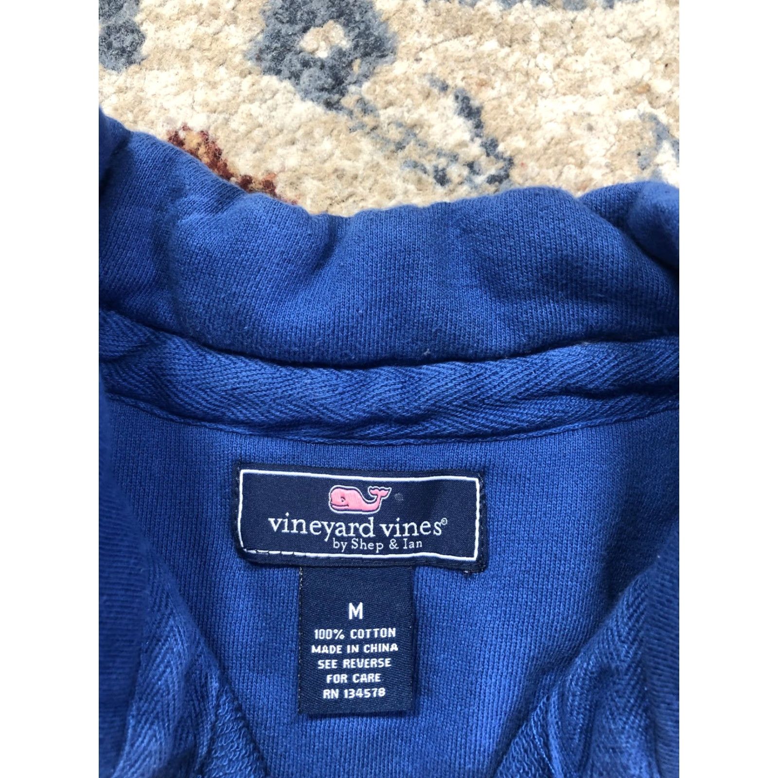 Vineyard Vines Vineyard Vines Sweatshirt Mens M 1/4 Zip Blue Fleece Shep Shirt Pullover Size US M / EU 48-50 / 2 - 7 Thumbnail