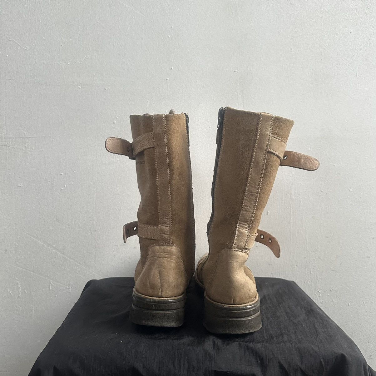 New Rock Fort Rae Bew rock style punk Leather knee High Boots Size US 9 / IT 39 - 3 Thumbnail