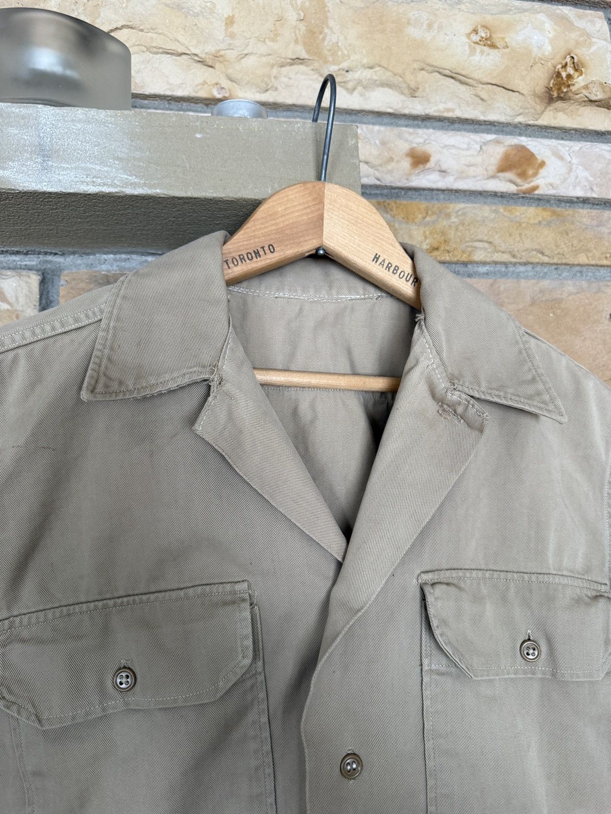 Vintage Vintage 50s US Army Military Button Up Khaki Shirt Size US L / EU 52-54 / 3 - 6 Thumbnail