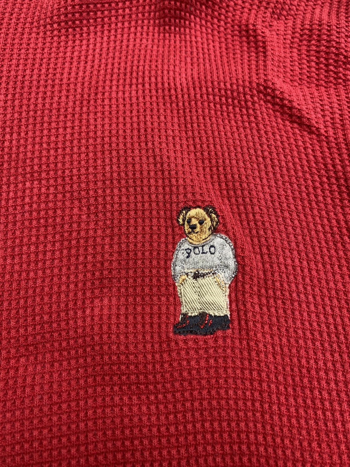 Polo Ralph Lauren 90’s Polo Bear by Ralph Lauren Thermal Hoodie Size US L / EU 52-54 / 3 - 5 Thumbnail