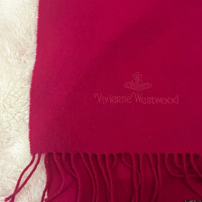 Vivienne Westwood Vivienne Westwood Pink wool scarf Saturn embroidery used Size ONE SIZE - 3 Thumbnail