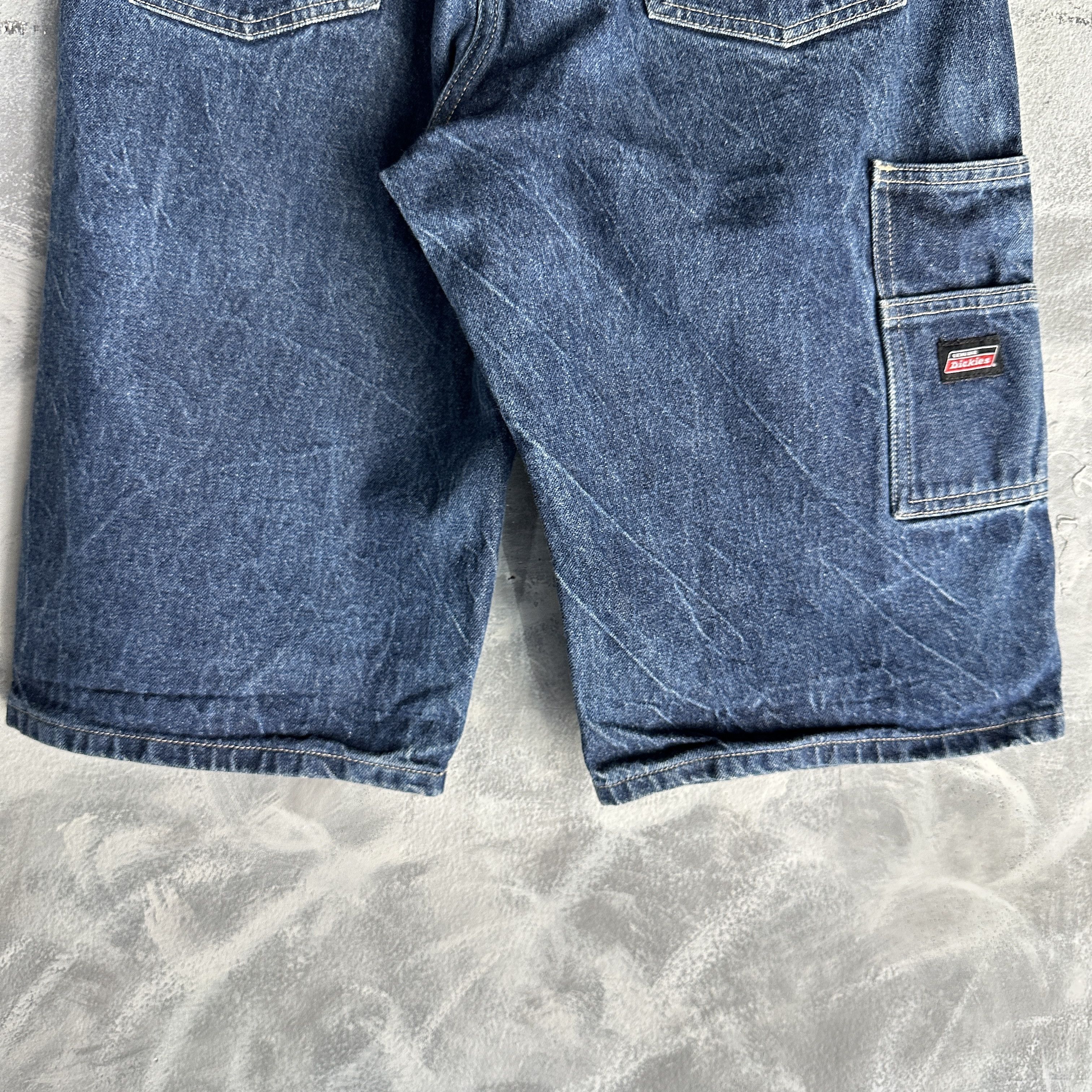 Dickies VTG Dickies Carpenter Shorts Denim Work Cargo Pockets Y2K Size US 33 - 4 Thumbnail