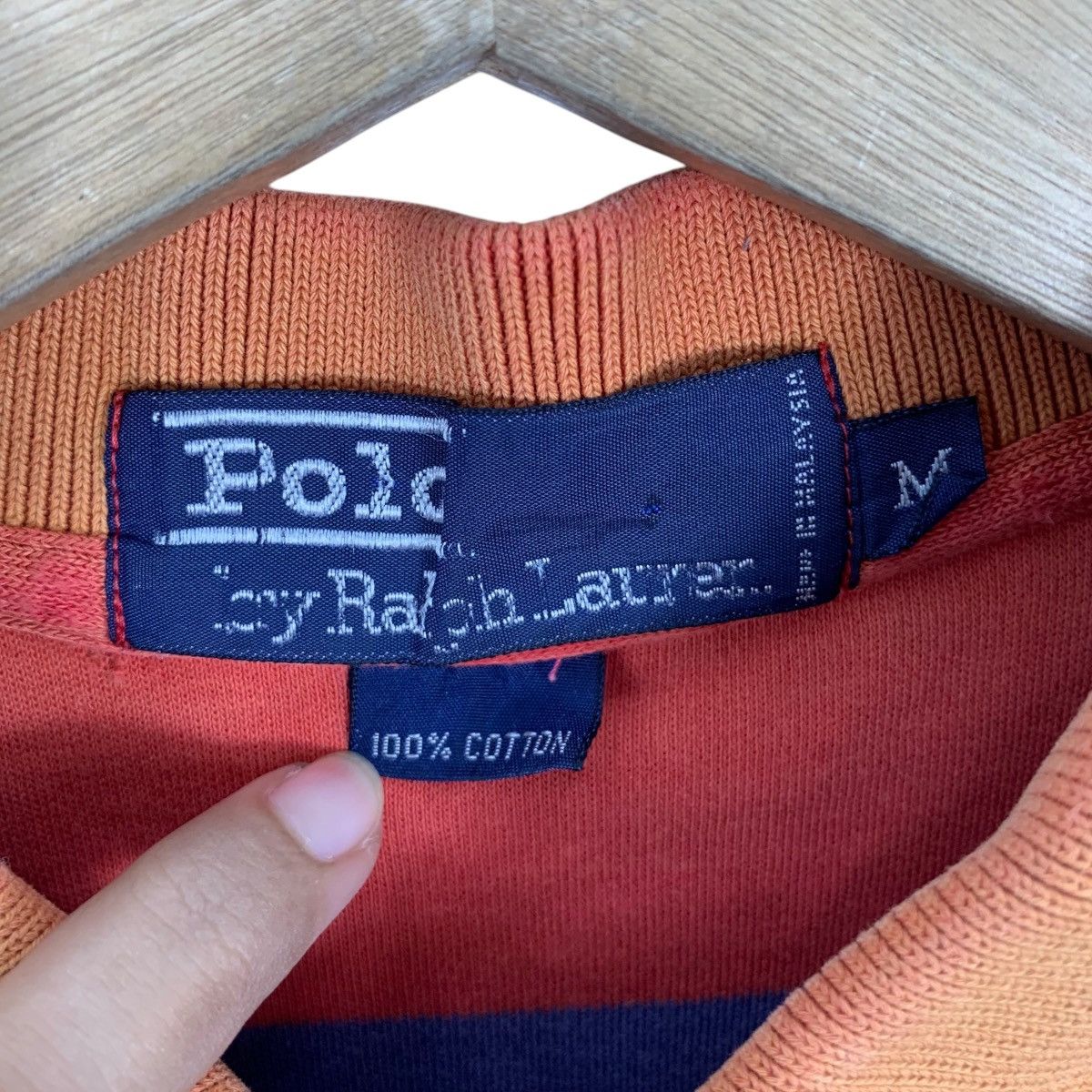 Polo Ralph Lauren Vintage 90’ POLO RALPH LAUREN Natural Sun Faded Tee Shirt Size US M / EU 48-50 / 2 - 7 Thumbnail