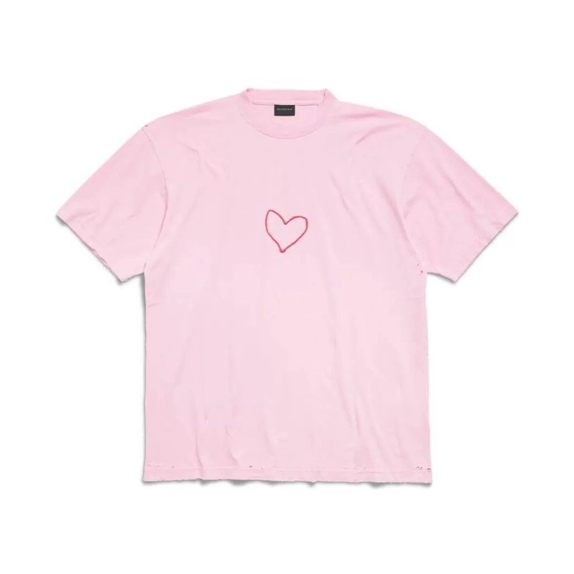 Balenciaga Balenciaga Pink Heart Short Sleeve Tee Size M / US 6-8 / IT 42-44 - 1 Preview