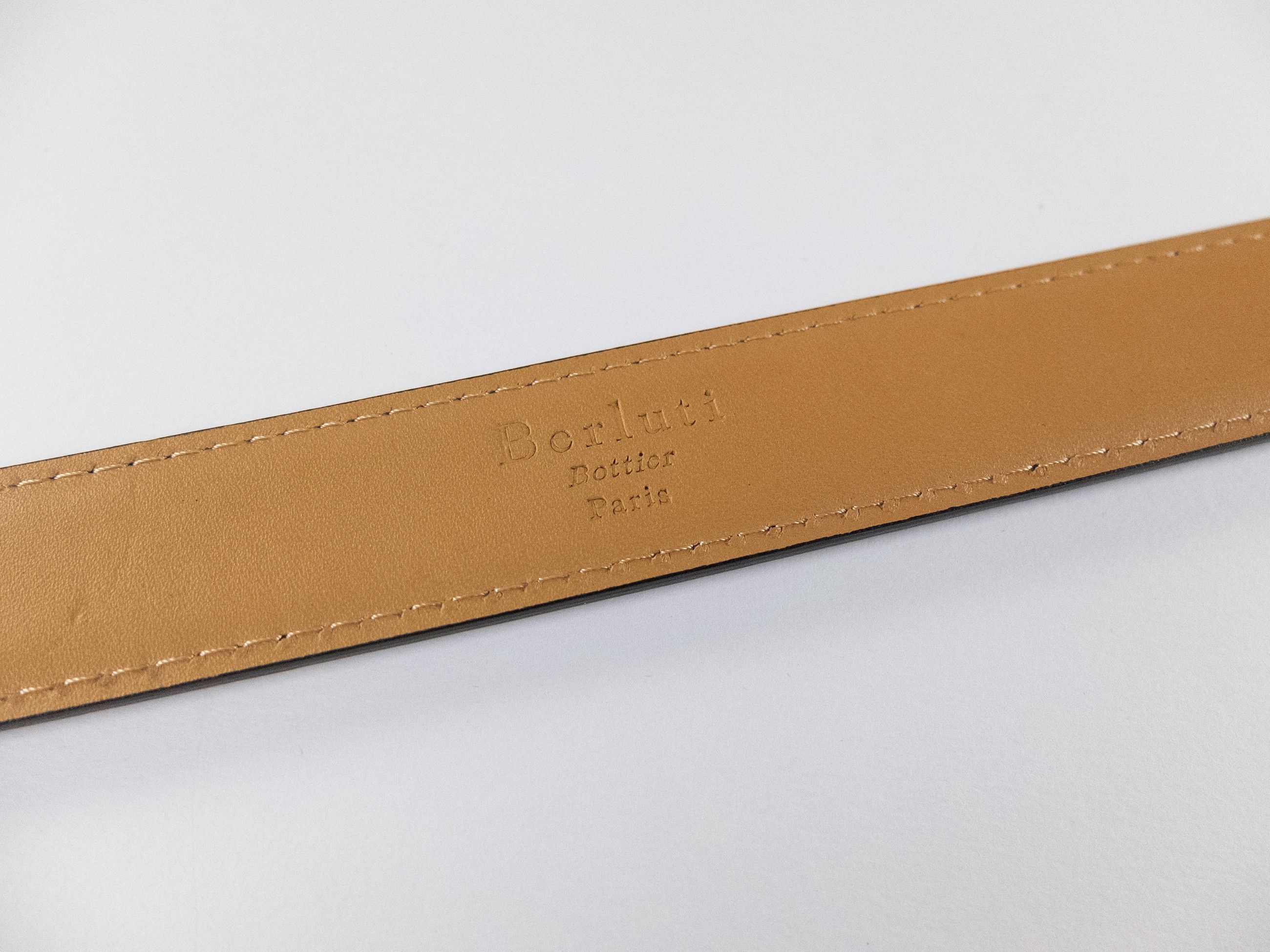 Berluti BERLUTI Paris black classic leather belt Size 80 Size 32 - 4 Thumbnail