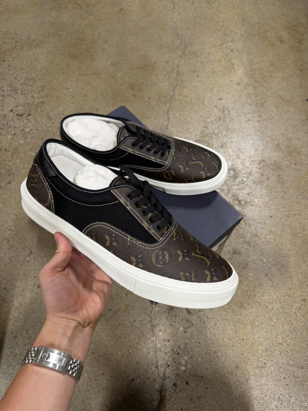 Louis Vuitton Louis Vuitton Trocadero Monogram Sneaker NEW Size US 11 / EU 44 - 1 Thumbnail