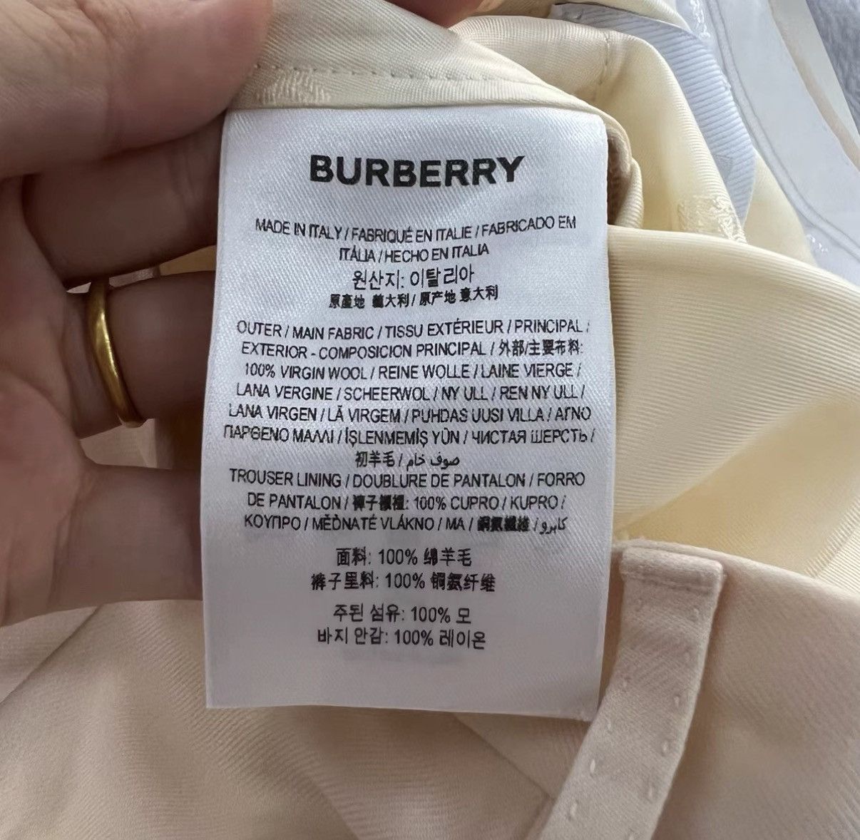 Burberry Burberry Beige Casual Dress Pants J41 Size 25" / US 0 / IT 36 - 4 Thumbnail