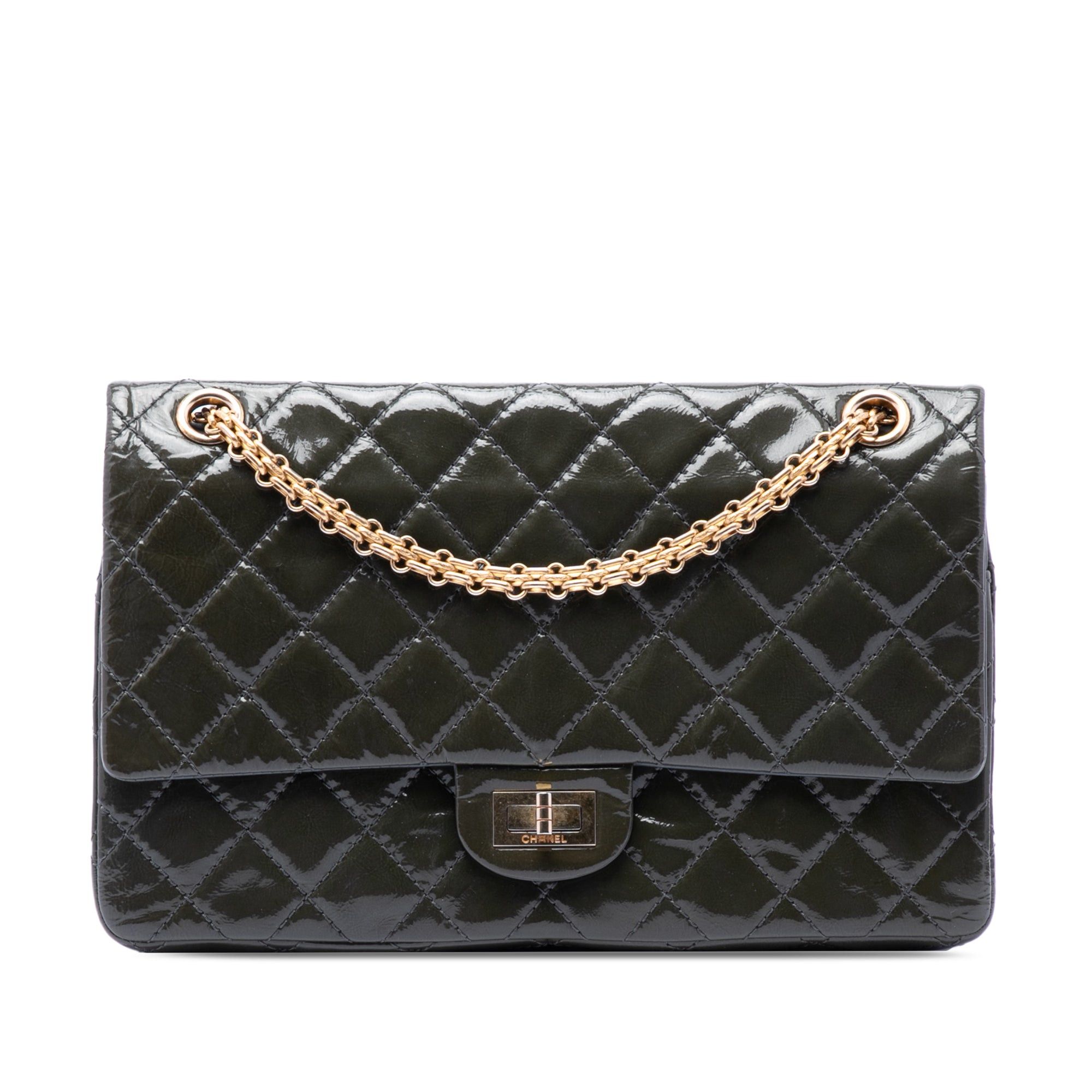 Chanel Quilted Patent Reissue 2.55 Double Flap 226 Size ONE SIZE - 1 Thumbnail