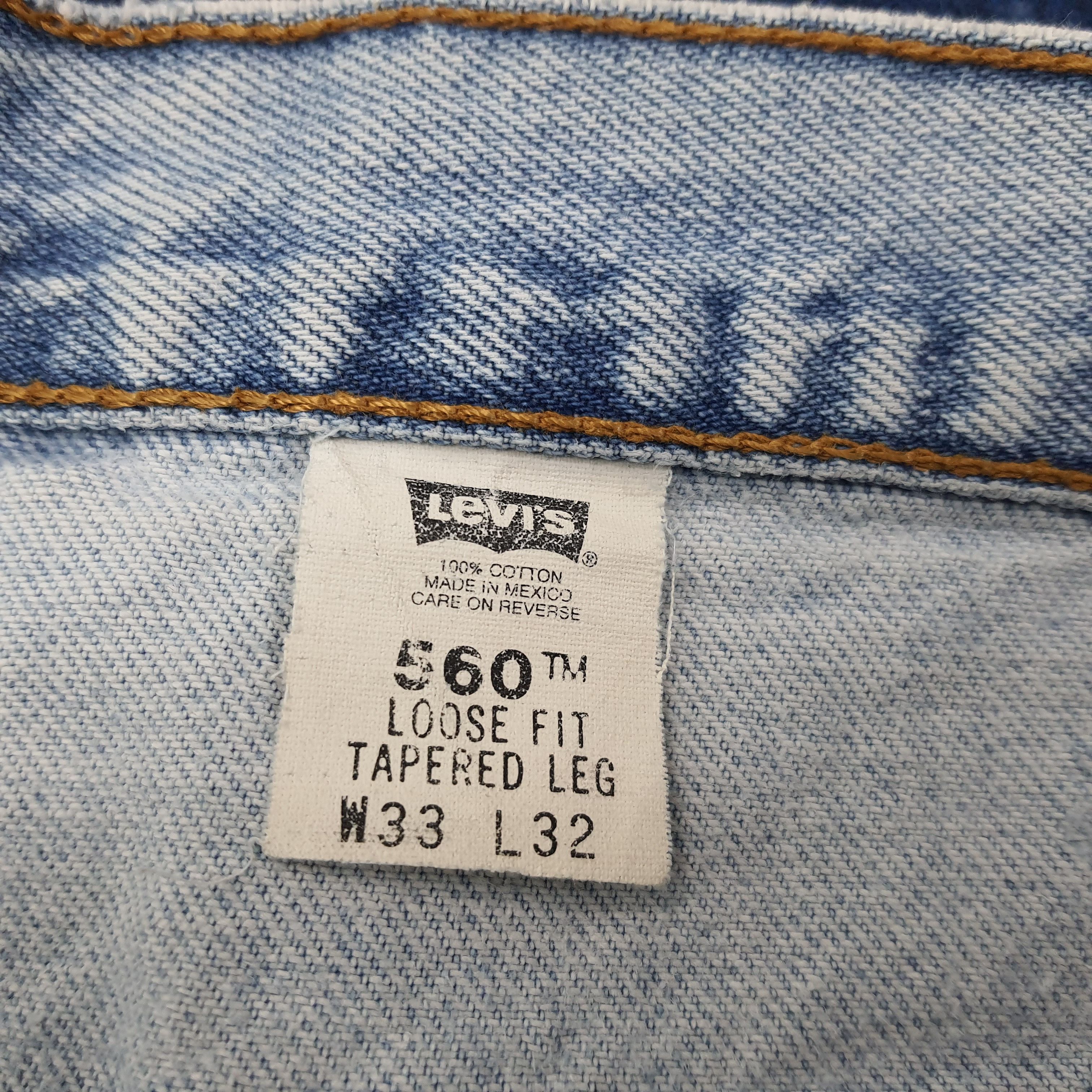 Levi's Vintage Levis 560 Red Tab Loose Fit Tapered Denim C265N10 Size US 33 - 8 Thumbnail