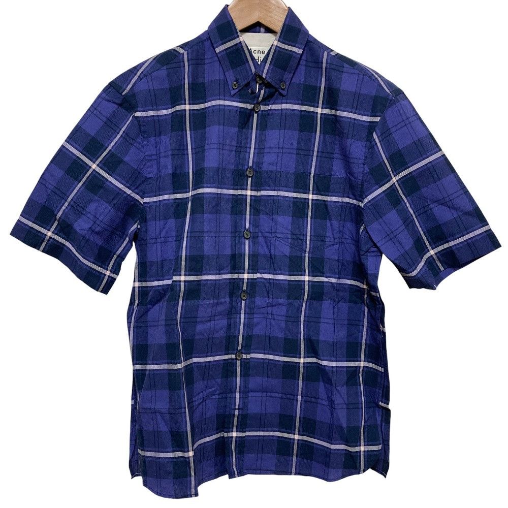 Acne Studios Acne Studios Acne Studios Check Short Sleeve Shirt Cotton Dress Shirt DUTY FREE for USA Size ONE SIZE - 1 Thumbnail