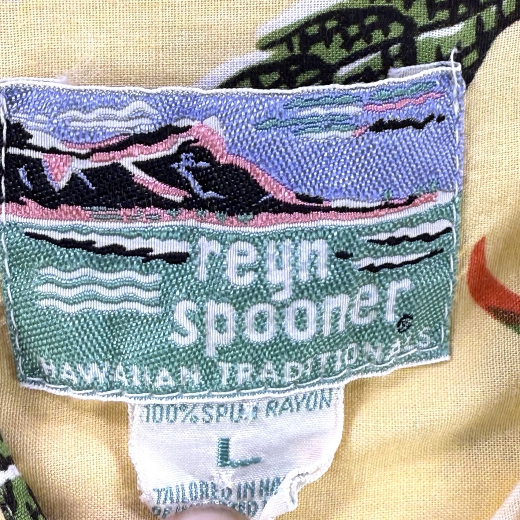 Reyn Spooner Reyn Spooner Hawaiian Shirt Pineapple Palm Tree Men’s Large Rayon Short Sleeve Button-Up Casual Beach Tropical Pink? Yellow Size US L / EU 52-54 / 3 - 4 Thumbnail