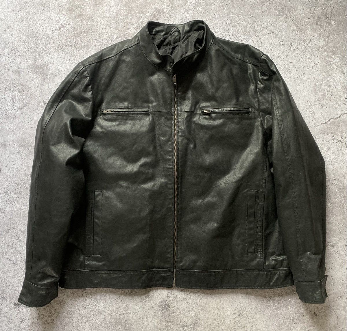 Vintage Vintage F&F Biker Jacket Leather Avant Garde Y2K Black Size US XXL / EU 58 / 5 - 1 Thumbnail