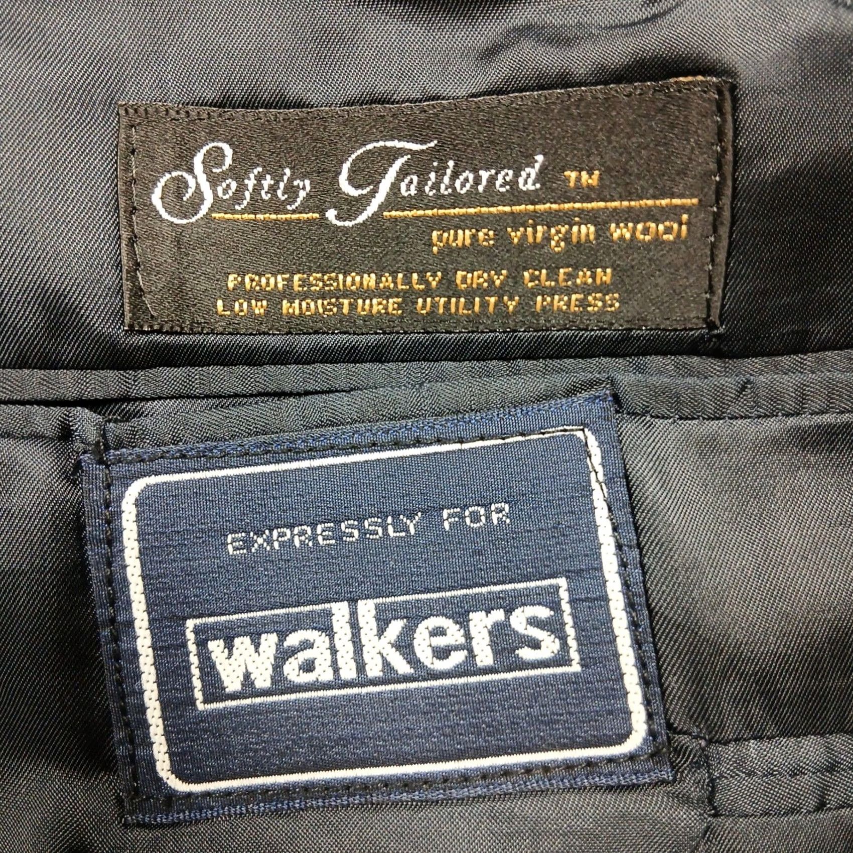 Hart Schaffner Marx Hart Schaffner Marx Blazer Mens Gray Wool 2 Button Jacket Suit Jacket Tweed Herringbone Notch Lapel 44 Regular Vintage No Size 44R - 5 Thumbnail