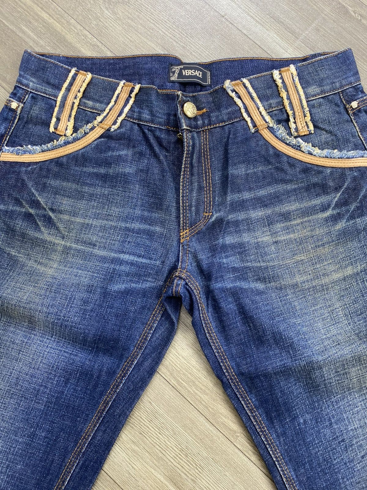Versace Vintage Versace Washed Bootcut Flared Jeans Italian Designer Size US 31 - 10 Thumbnail