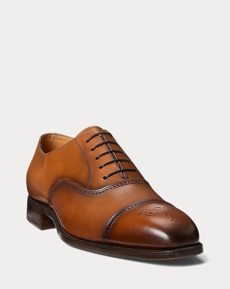 Ralph Lauren Purple Label RL Purple Label Denver Burnished Calfskin Cap-Toe Shoes Size US 11.5 / EU 44-45 - 3 Thumbnail
