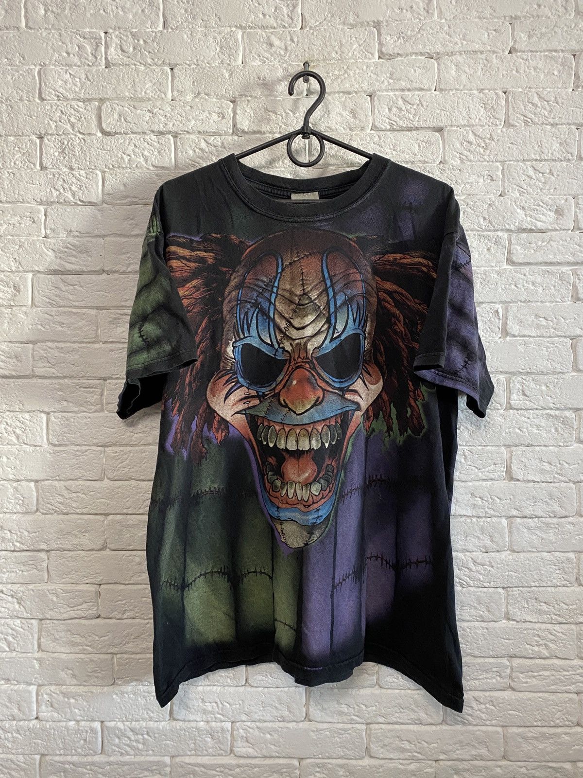 Liquid Blue × Vintage Vintage Liquid Blue Evil Clown Skeleton Print T-Shirt Size US L / EU 52-54 / 3 - 1 Thumbnail