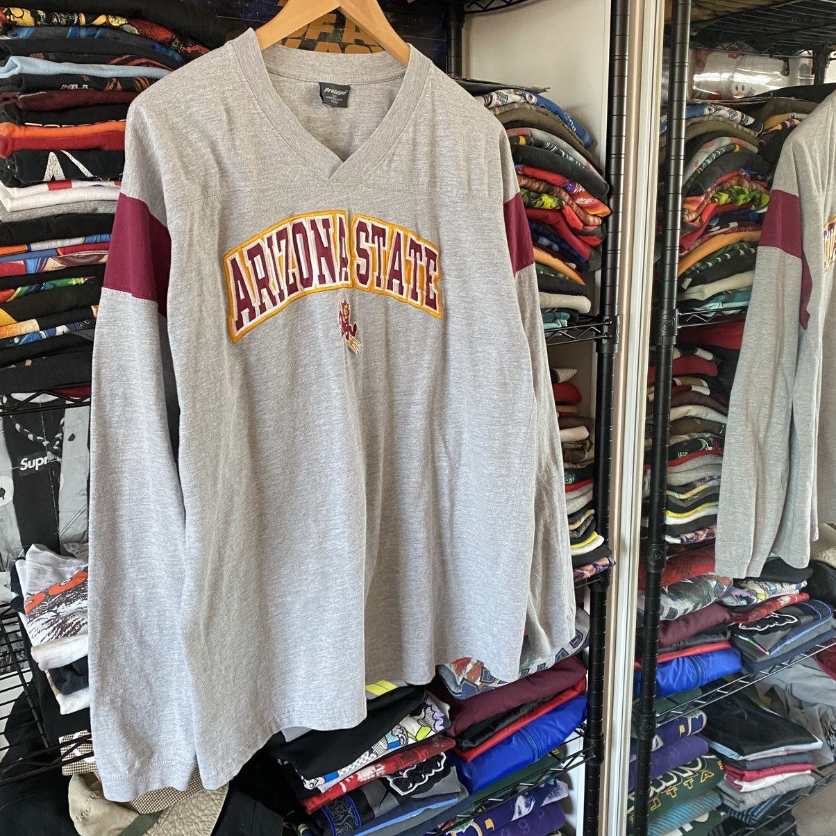 Pro Edge Vintage ASU Sun Devils T-Shirt Longsleeve Collegiate Y2K Size US XL / EU 56 / 4 - 3 Thumbnail