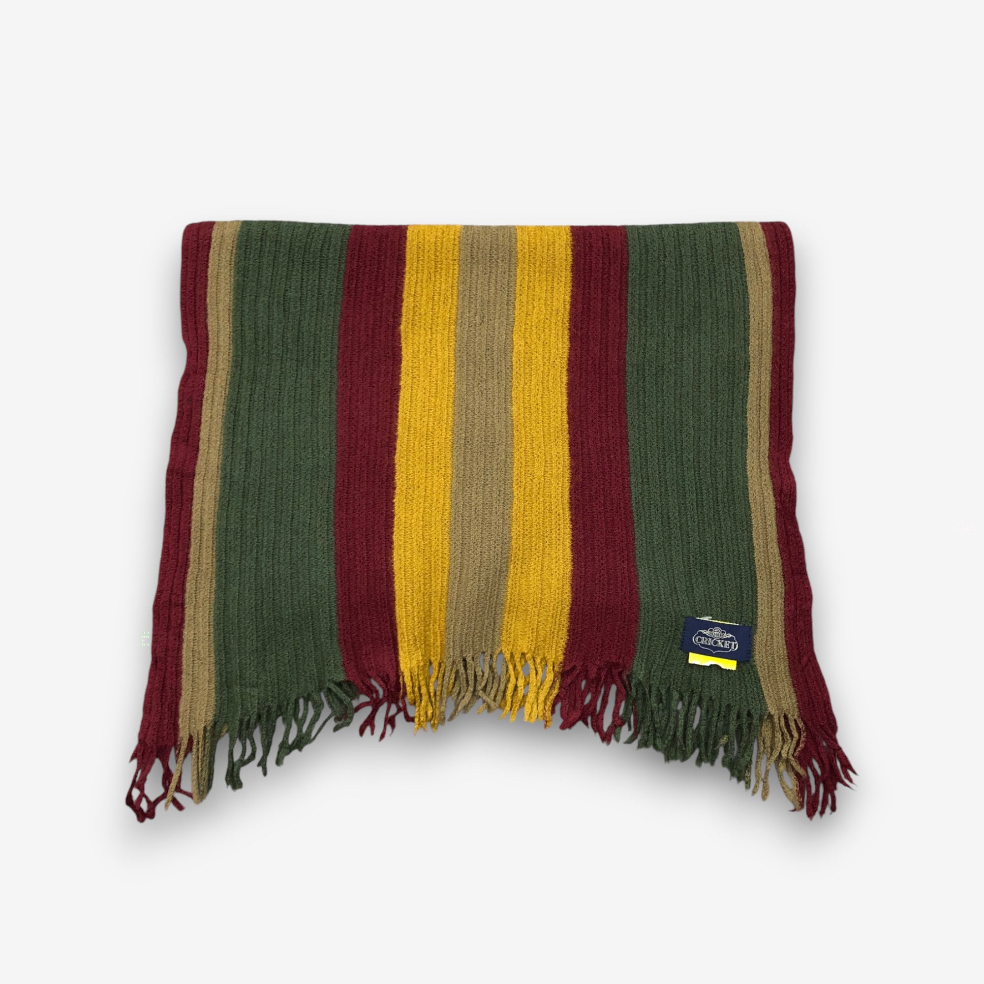 Japanese Brand Vintage Cricket Scarf Muffler Knit Wool Ribbed Knit Scarves Size ONE SIZE - 3 Thumbnail