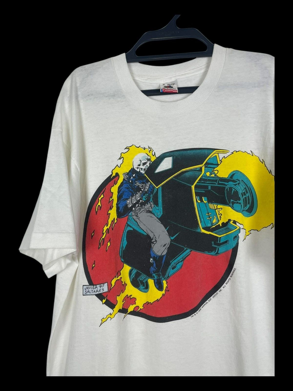 Star Of Hollywood Vintage 1990 Marvel Ghost Rider Tee Size US XL / EU 56 / 4 - 5 Thumbnail