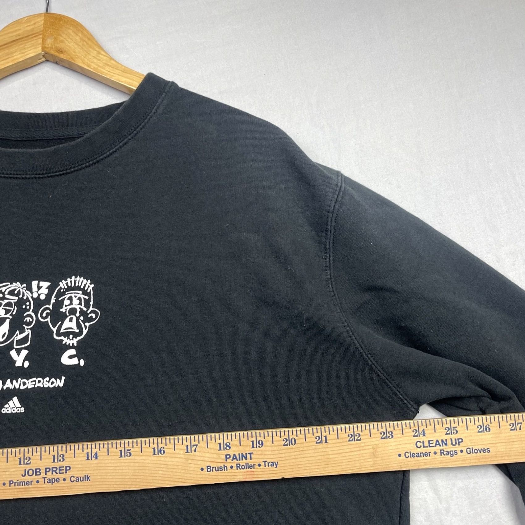 Adidas Adidas Sweatshirt Mens XL Black Pullover Crew NYC Art Graphic Print Pullover Sweatshirt Size US XL / EU 56 / 4 - 6 Thumbnail