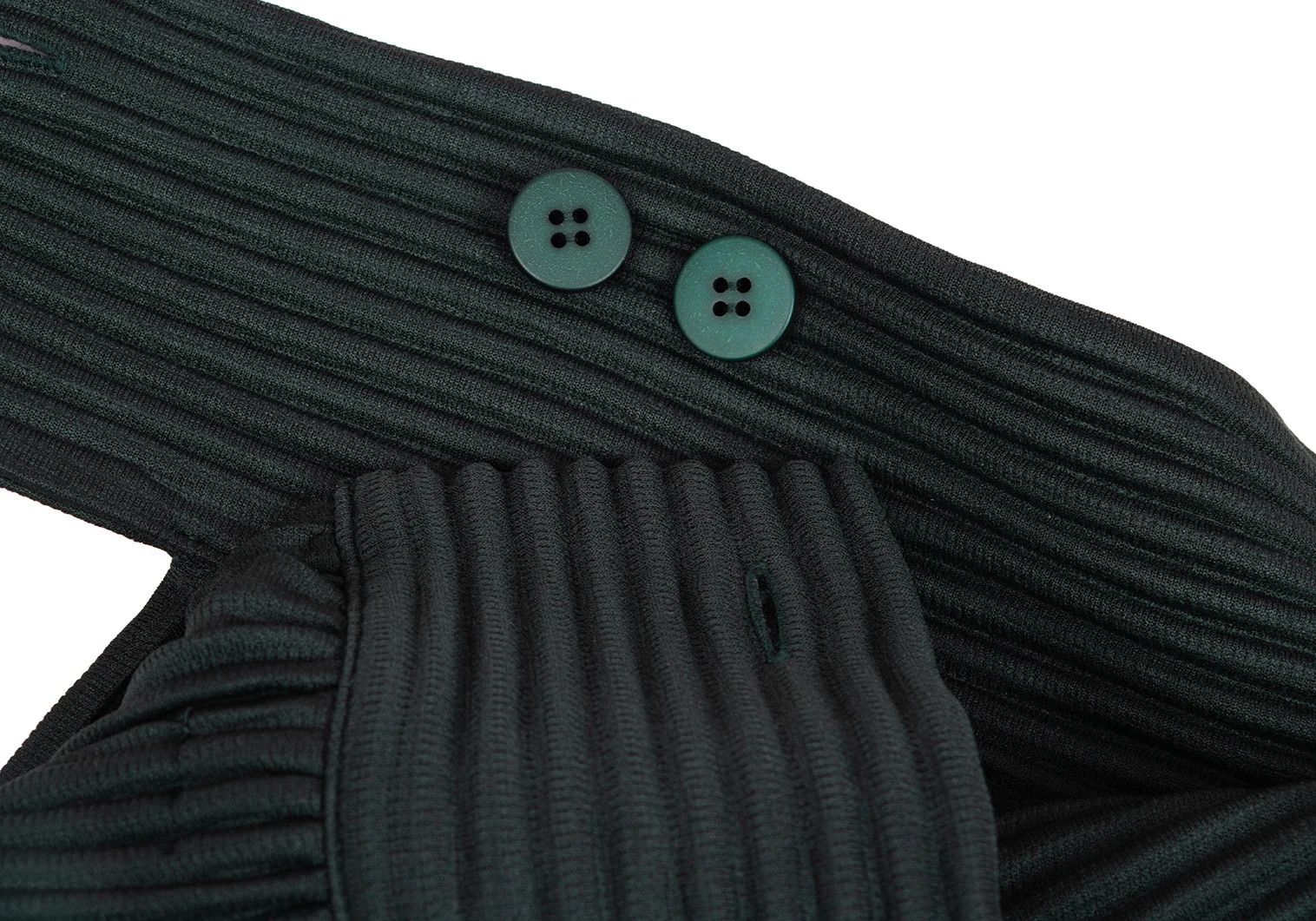 Issey Miyake Pleated Hakama Pants in Dark Green Size US 32 / EU 48 - 6 Thumbnail