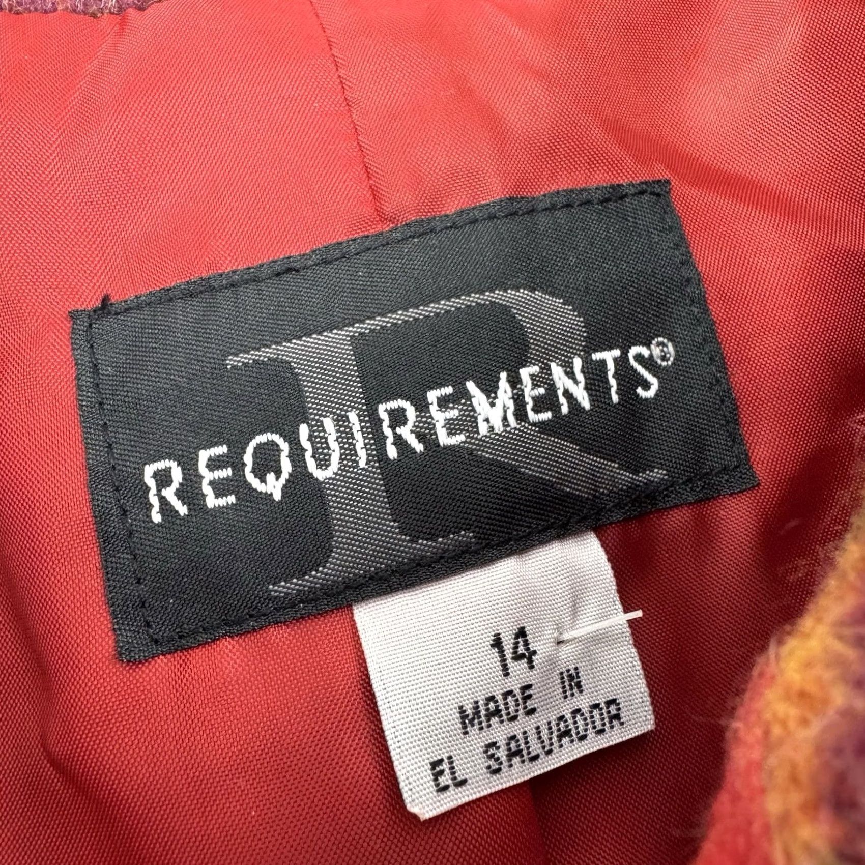 Vintage VINTAGE Requirements Jacket Womens 14 Plaid Wool Blend 1980s Preppy Red Size XL / US 12-14 / IT 48-50 - 3 Thumbnail