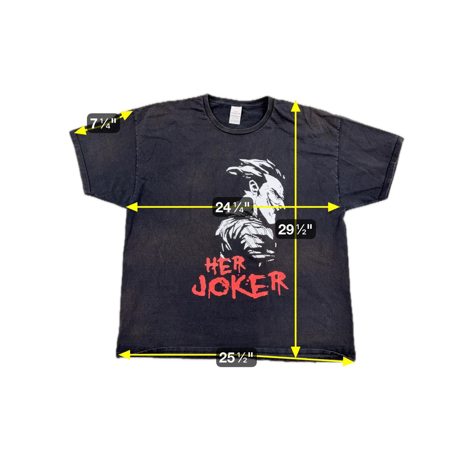 Hanes Rare Vtg Y2K Her Joker Shirt Harley Quinn Hanes Tag 2XL Size US L / EU 52-54 / 3 - 6 Thumbnail