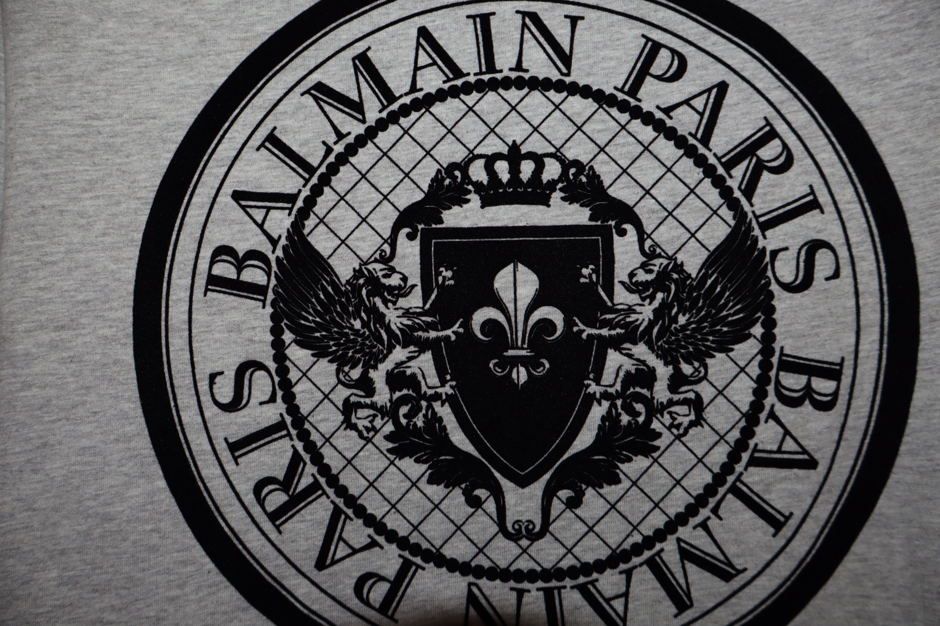 Balmain Brand new flock logo print t-shirt Size US M / EU 48-50 / 2 - 5 Thumbnail