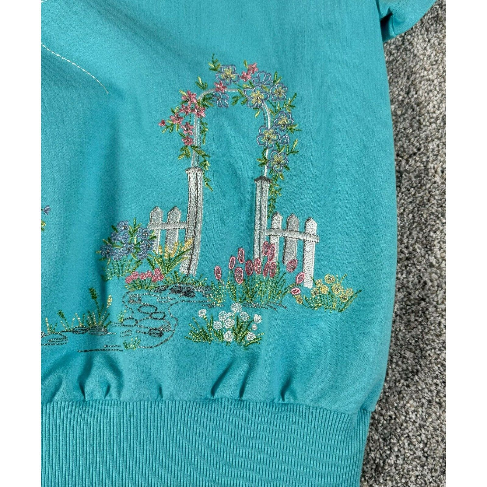 Other Vintage 90s Y2K Petite Small Embroidery Beaded Cottagecore Size S / US 4 / IT 40 - 2 Thumbnail