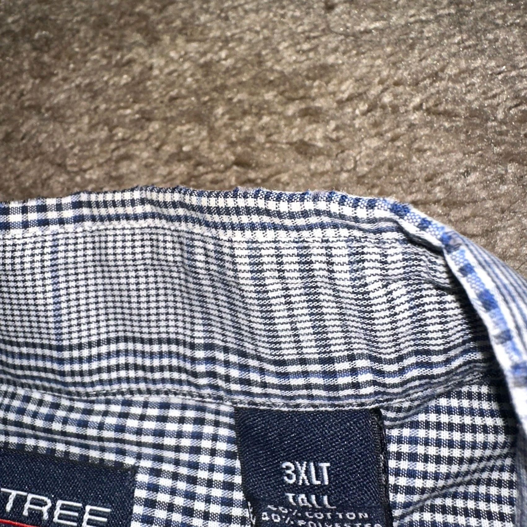 Roundtree & Yorke Roundtree & Yorke Mens 3XLT Plaid Button Up Collared Long Sleeve Casual Shirt Size US XXL / EU 58 / 5 - 3 Thumbnail