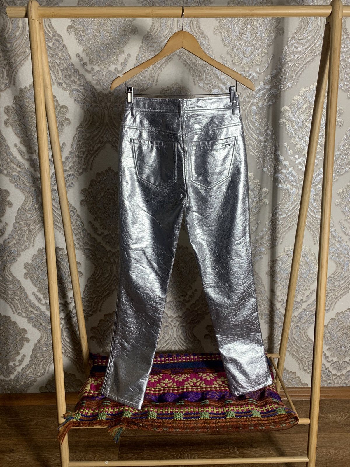 Diesel Black Gold VINTAGE DIESEL DESIGNER P-ARCY PANTS SILVER JAPAN STYLE Y2K Size 27" / US 4 / IT 40 - 8 Thumbnail