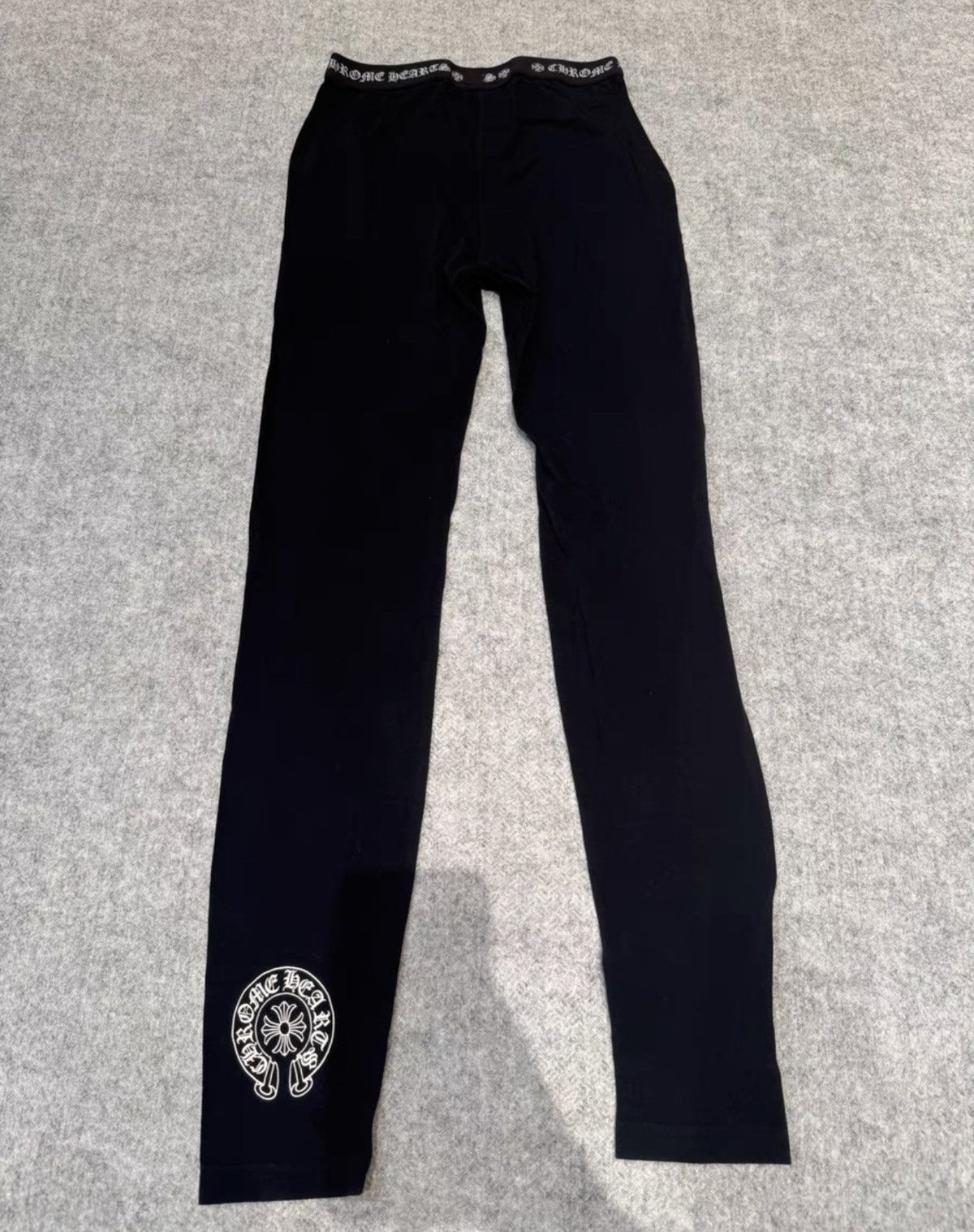 Chrome Hearts Chrome Hearts Black/Brown All-Over Cross Logo Leggings Size US 31 - 1 Thumbnail