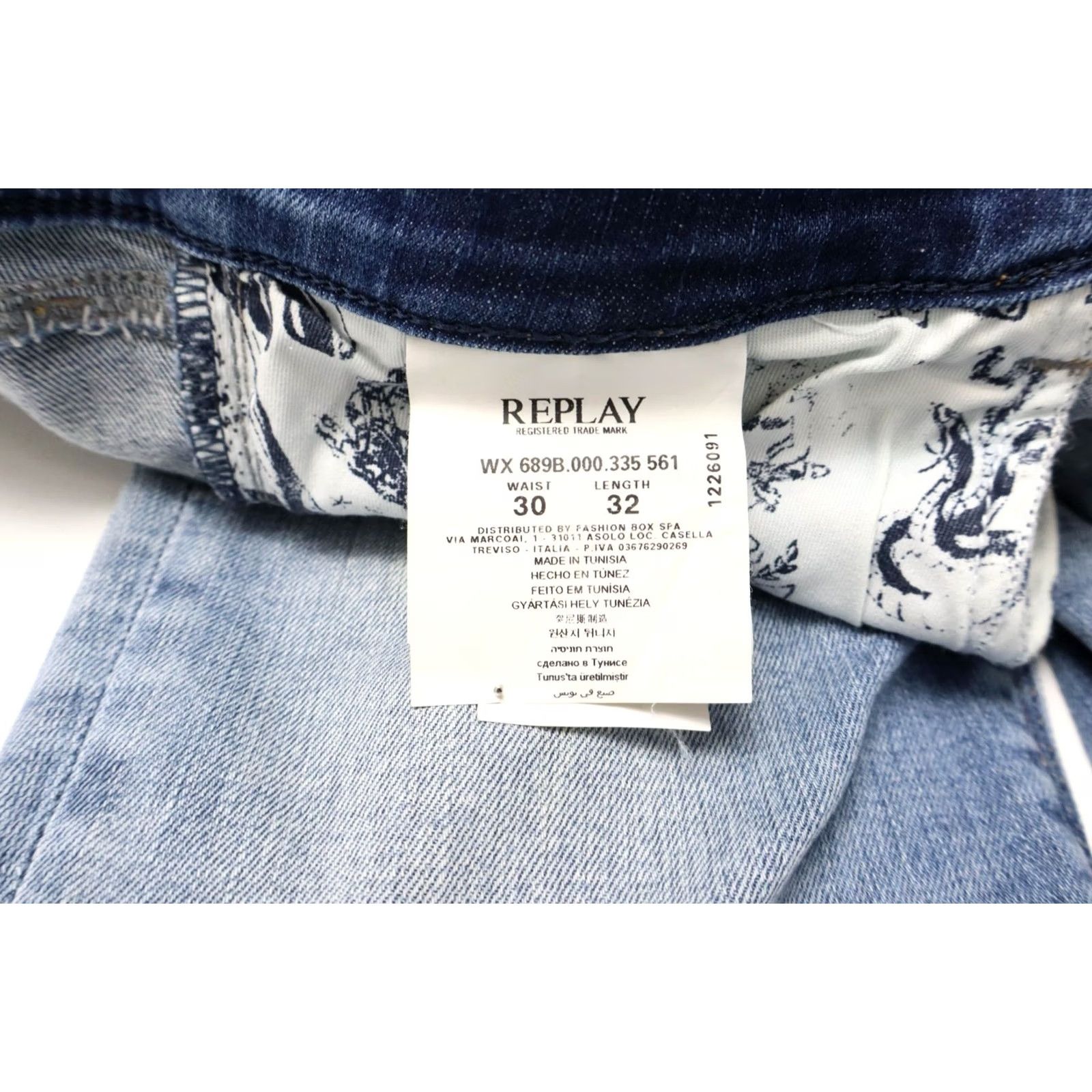 Replay Replay Luz Jeans Women's Slim Blue Denim W30/L32 Faded Whiskers Zip Fly denim, Jeans, Slim Fit, Women's Size 30" / US 8 / IT 44 - 6 Thumbnail