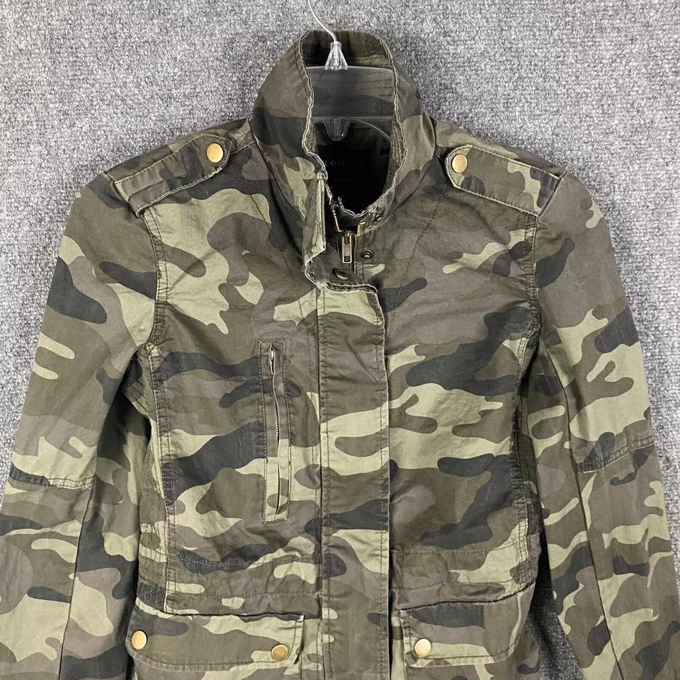 Other Love Tree Military Jacket Women's Small Full Zip Camouflage Size S / US 4 / IT 40 - 2 Thumbnail